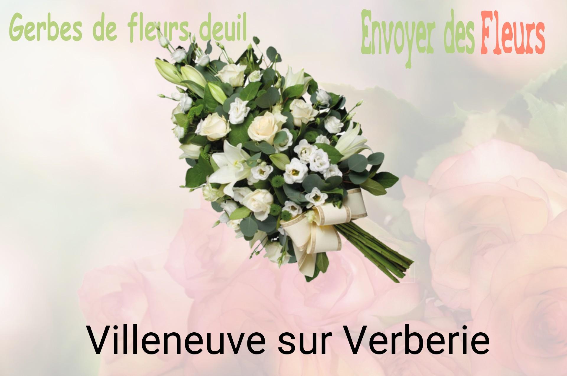 Gerbe de fleurs de deuil livrée à Villeneuve-sur-Verberie